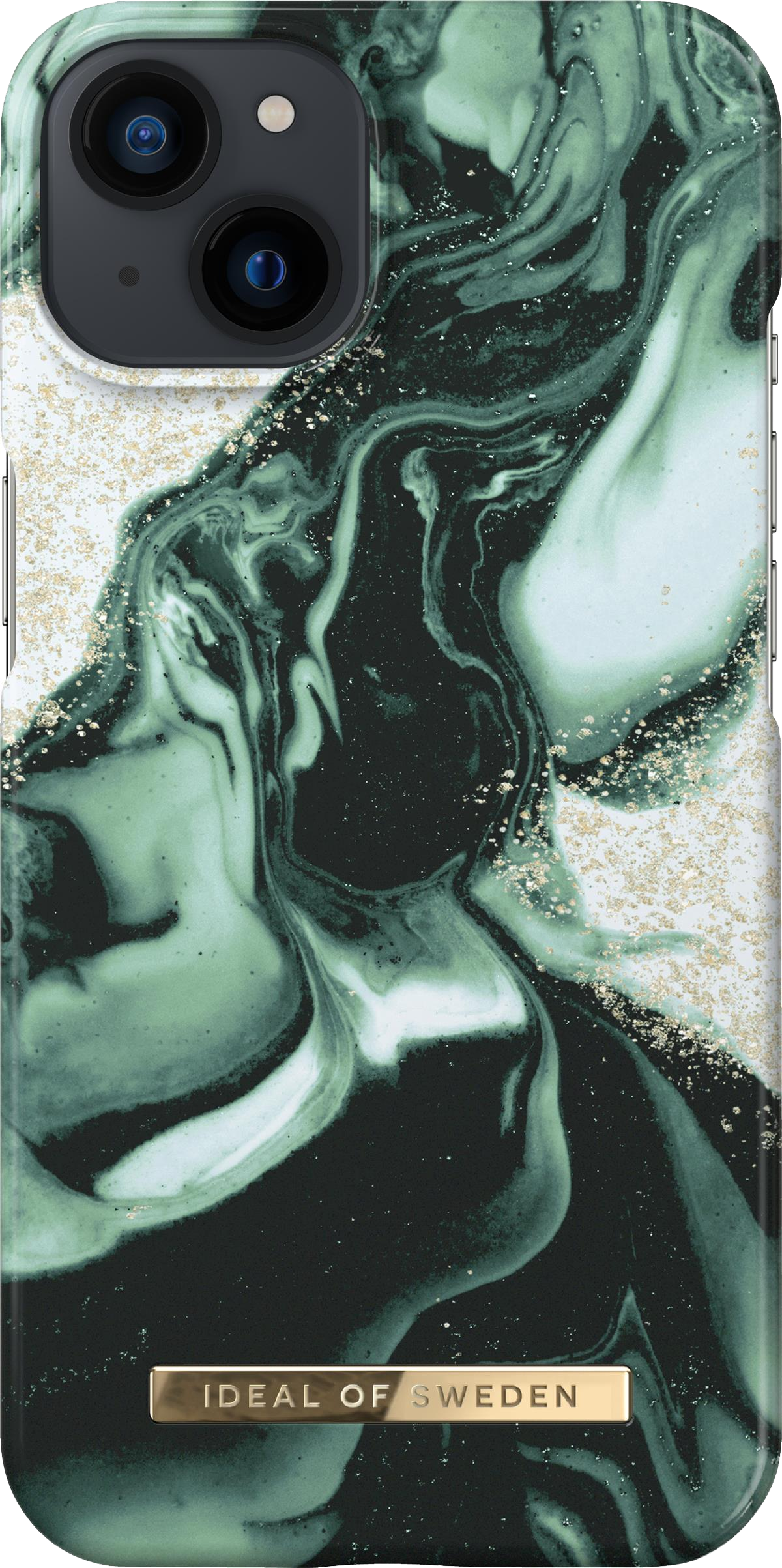 iDeal of Sweden iPhone 13 mobildeksel golden olive marble