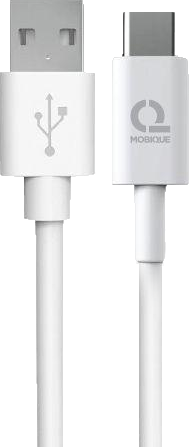 Mobique ladekabel USB-A til USB-C 1m hvit