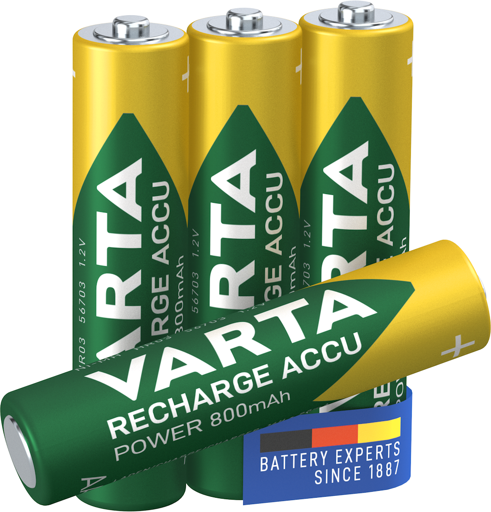 VARTA RECH.ACCU Power AAA 800mAh-batteri 4-pakk