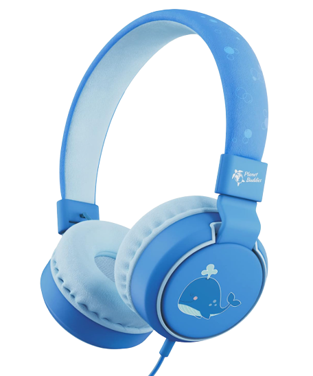Planet Buddies Kablet hodetelefoner til barn Val Blue