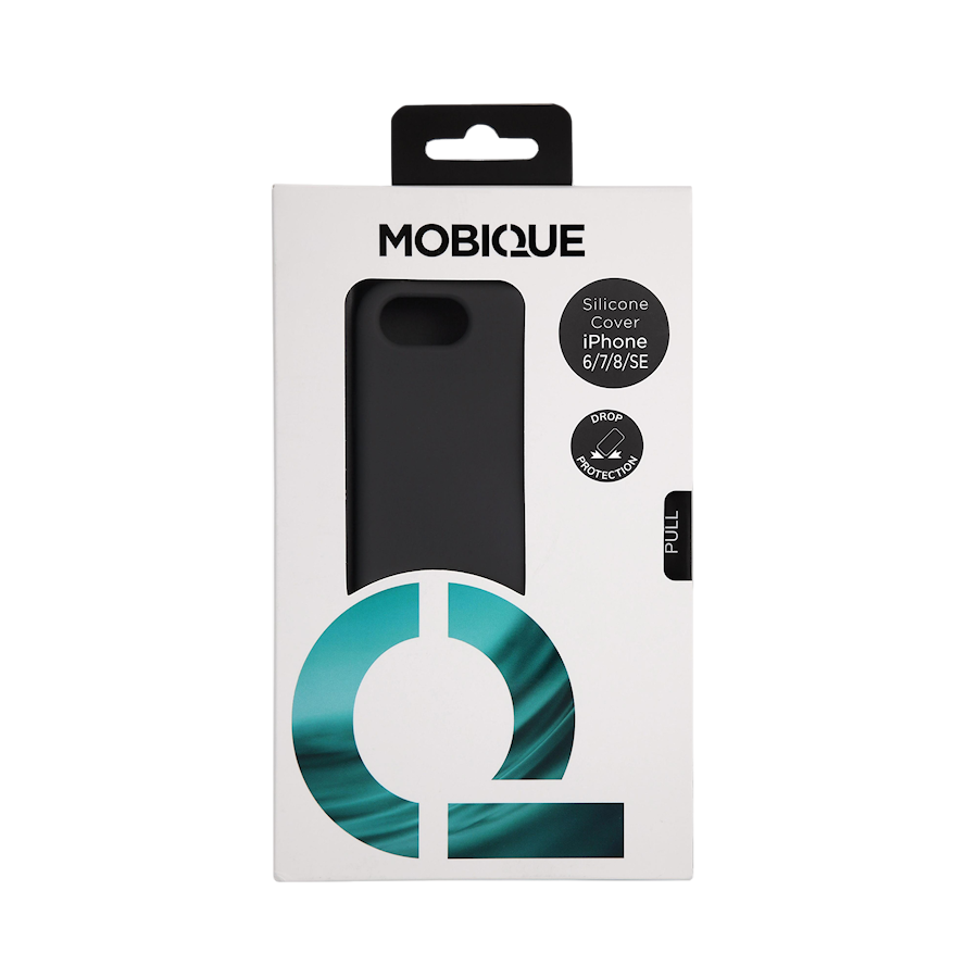 Mobique iPhone 6/7/8/SE svart silikonskal