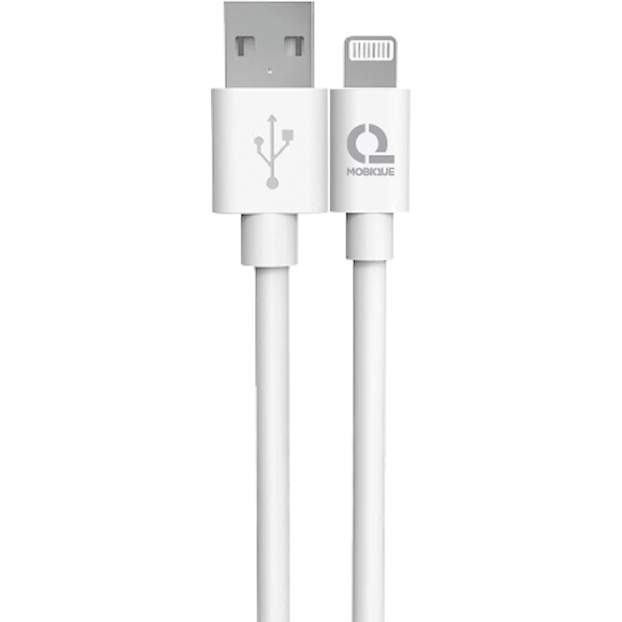 Mobique ladekabel USB-A til Lightning 1m Hvit