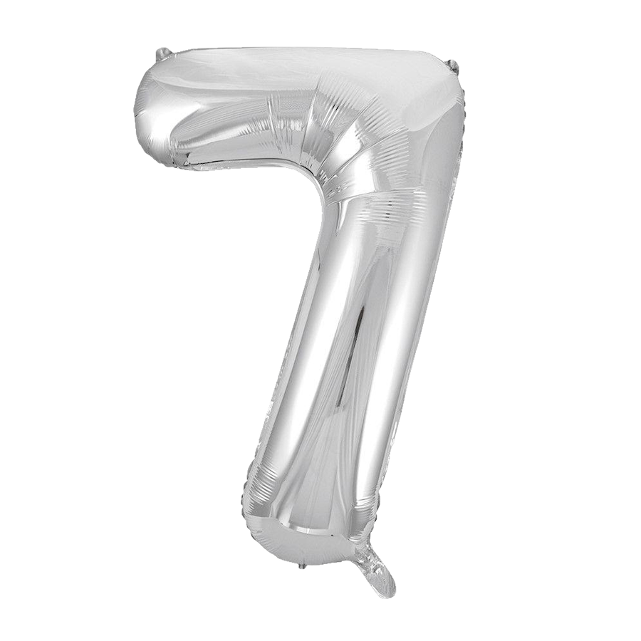 Folieballong Siffra 7 Silver