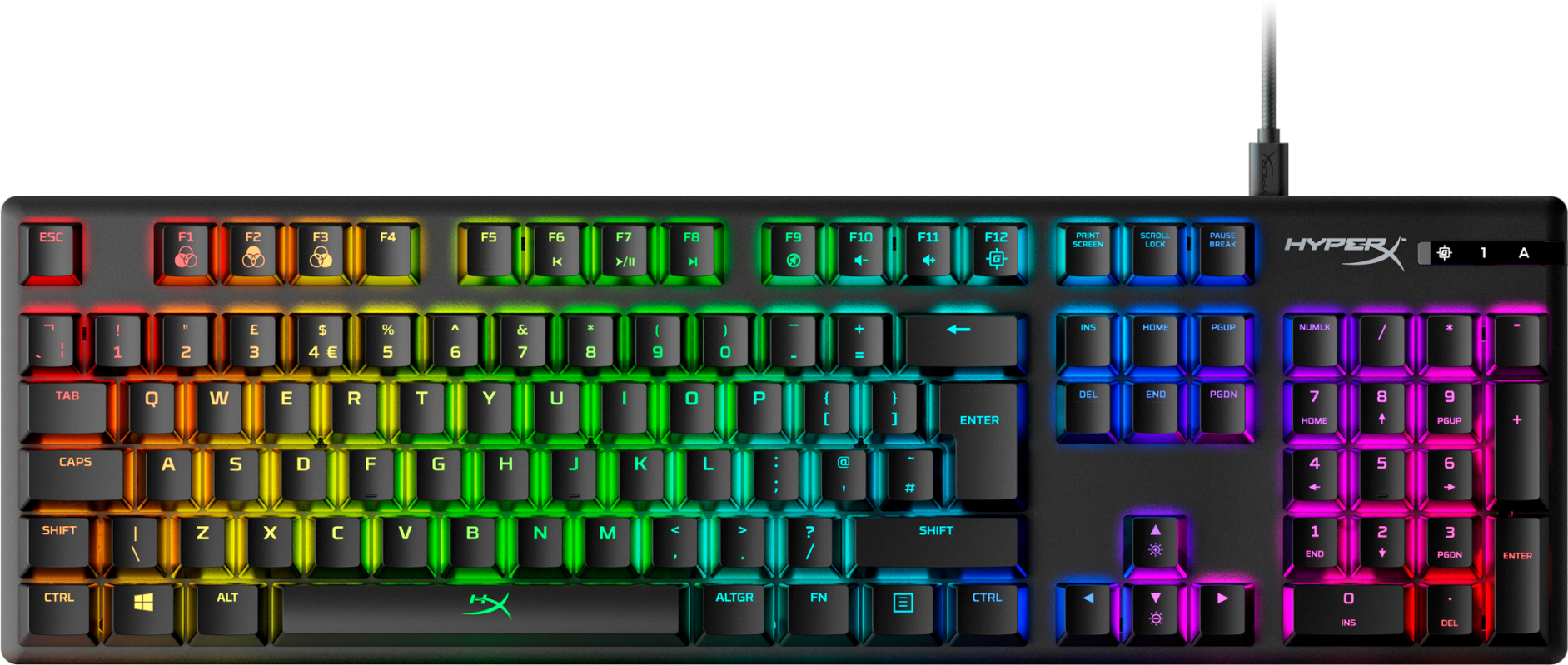 Mekanisk tastatur med HyperX switcher