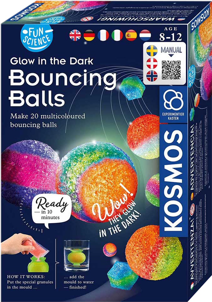 Kosmos Science Glow in the Dark Bouncing Balls