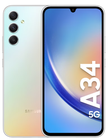 Brukt Samsung Galaxy A34 5G 128GB Sølv Ny stand