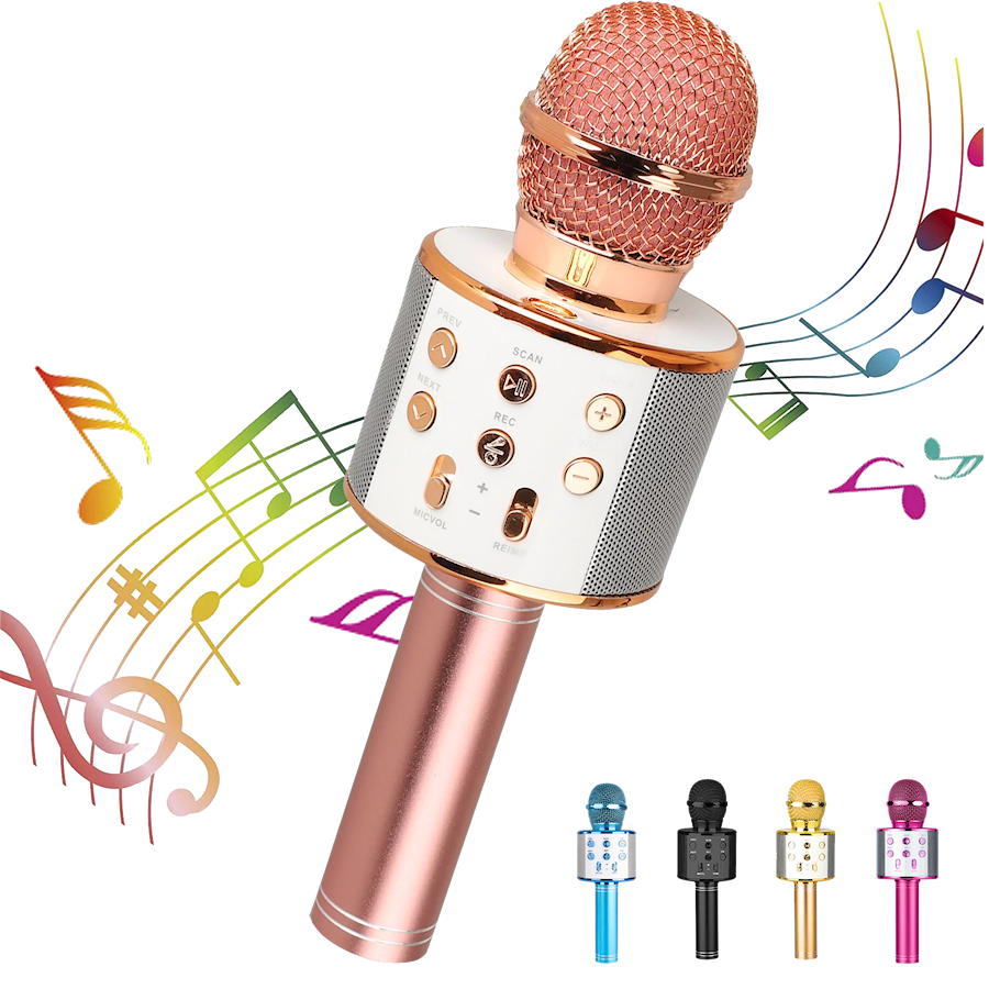 Karaoke mikrofon med högtalare