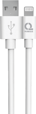 Mobique ladekabel USB-A til Lightning 2m hvit