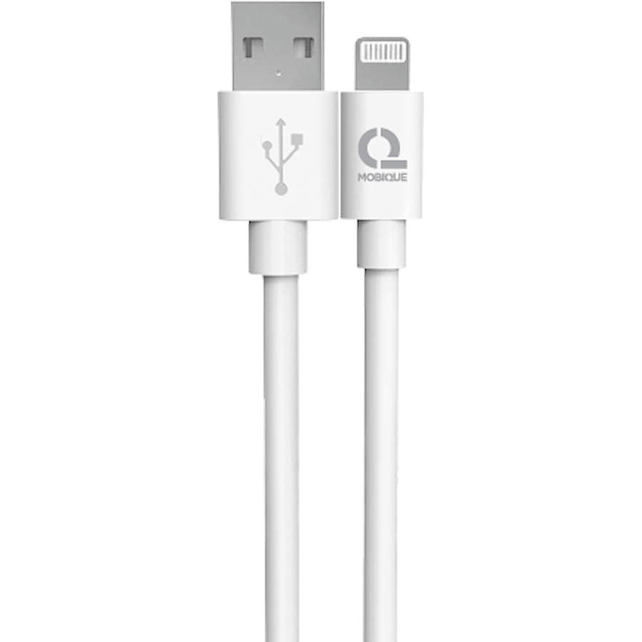 Mobique laddkabel USB-A till Lightning 2m vit