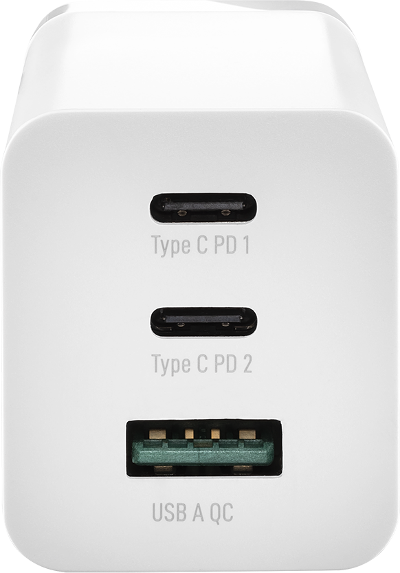 Varta strømadapter hurtiglading USB-C x2 + USB-A 65W