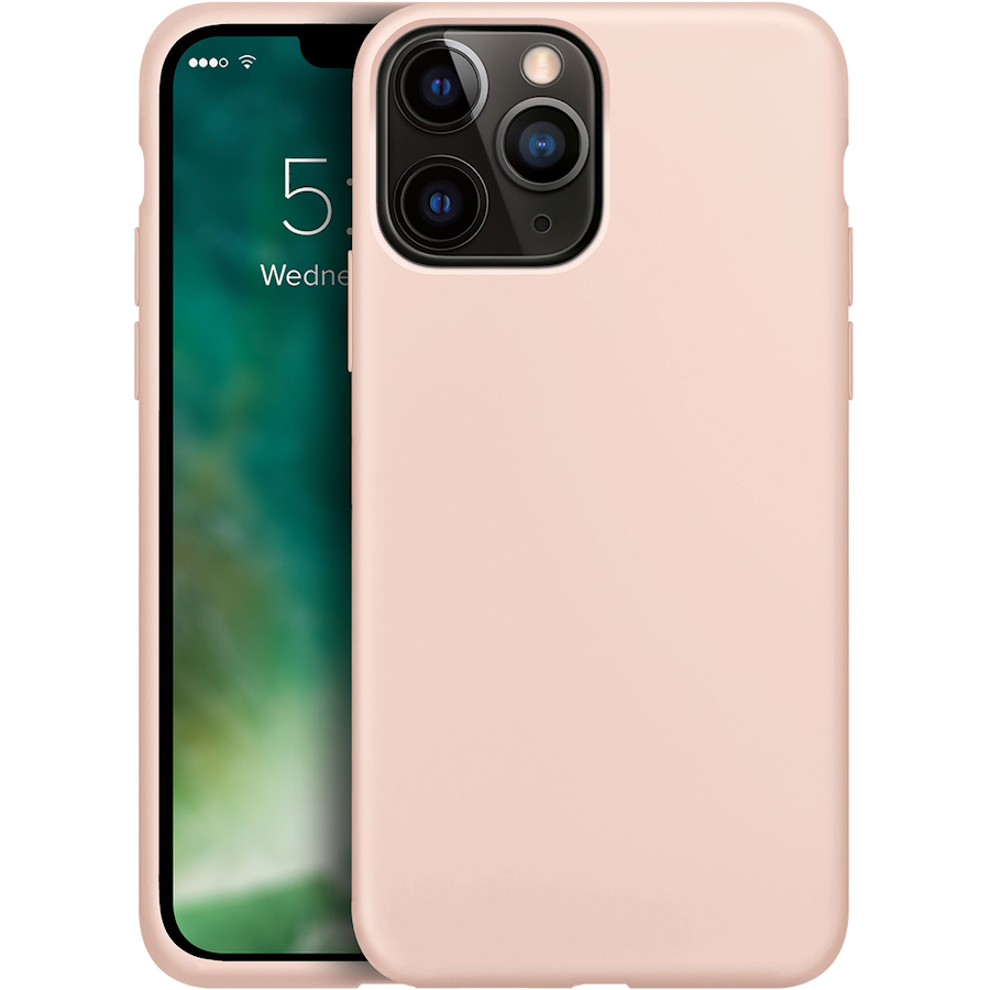 XQISIT Silicone Case iPhone 13 Pro mobilskal rosa