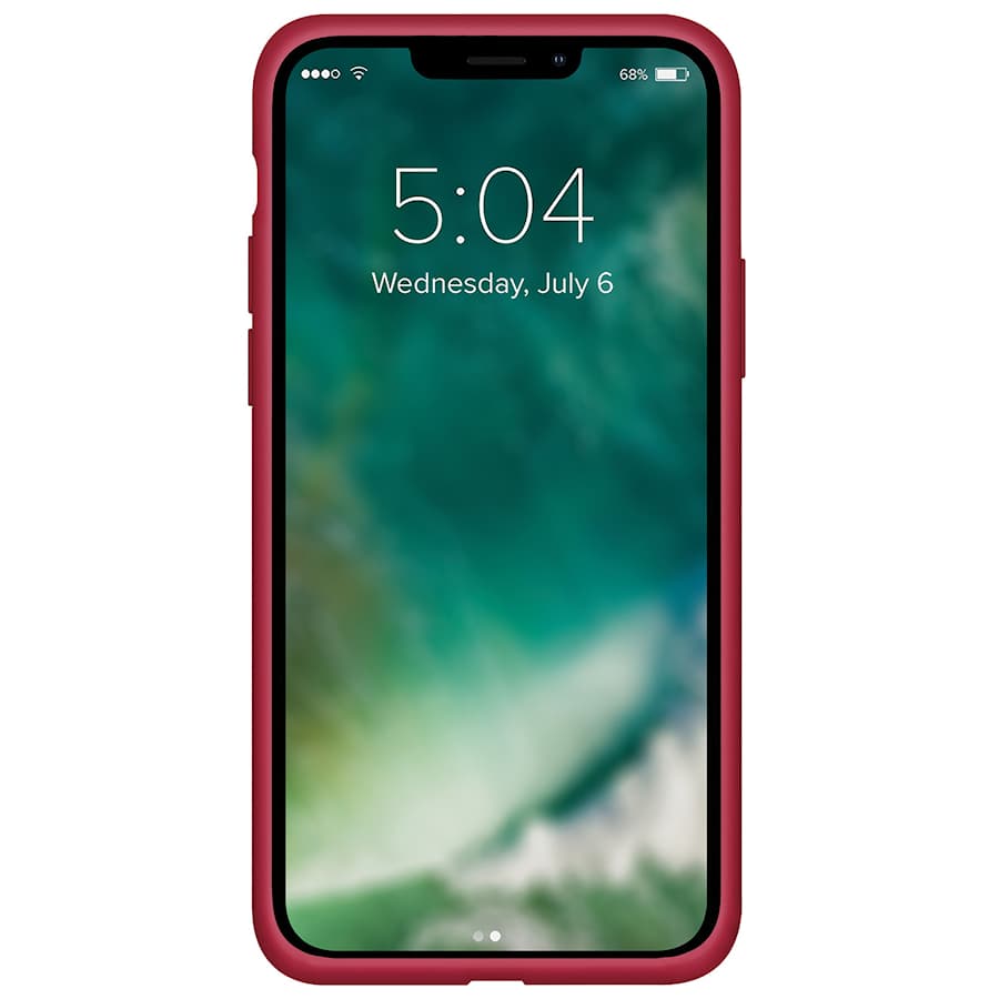 XQISIT Silicone Case iPhone 13 Pro mobilskal röd