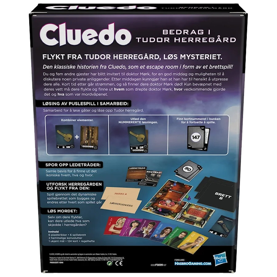 Cluedo bedrag i Tudor herregård brettspill
