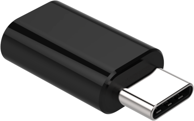 Adapter som gjør om micro-USB til USB Type-C