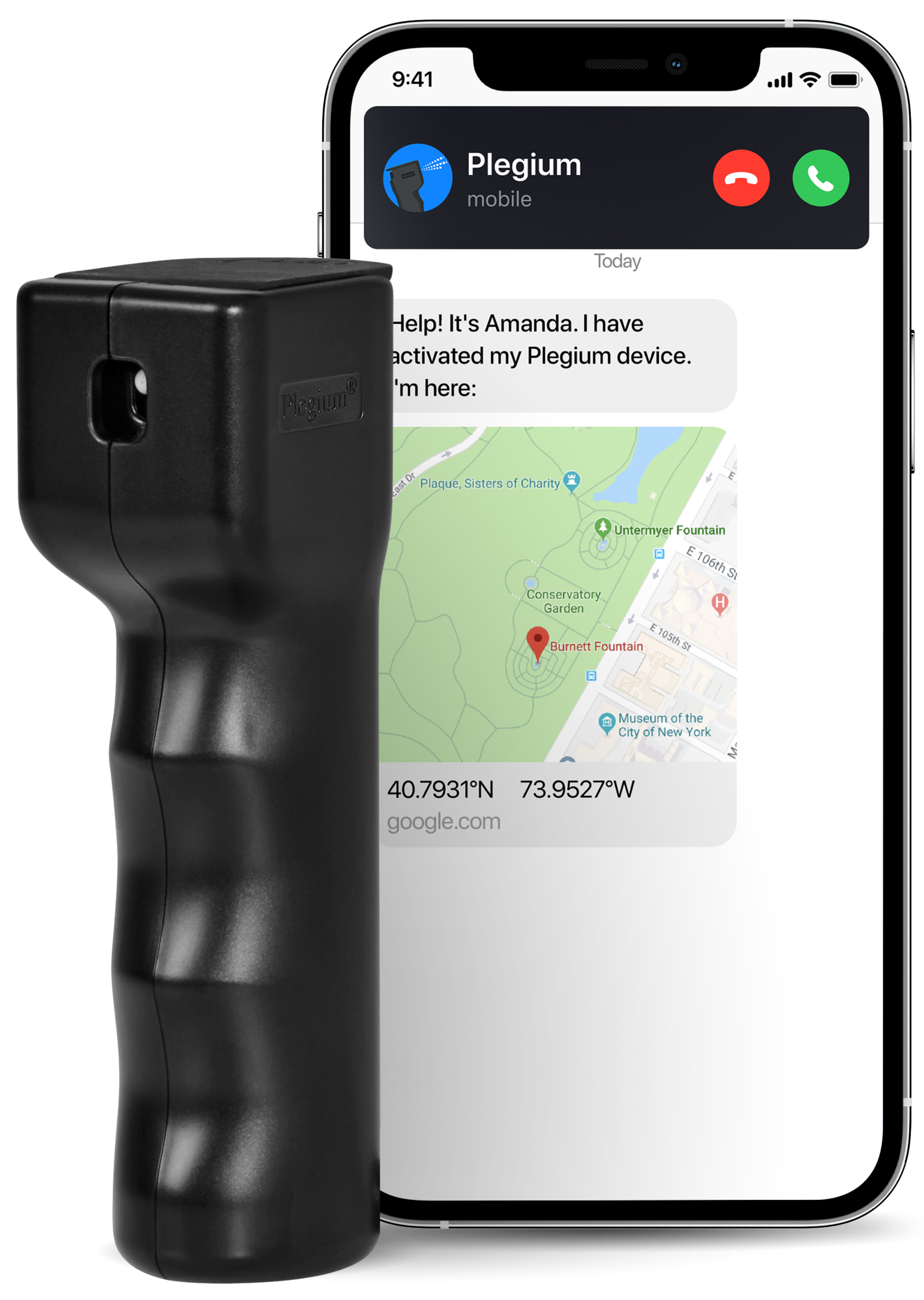 Plegium SMART 3-i-1 selvforsvarsspray  Svart
