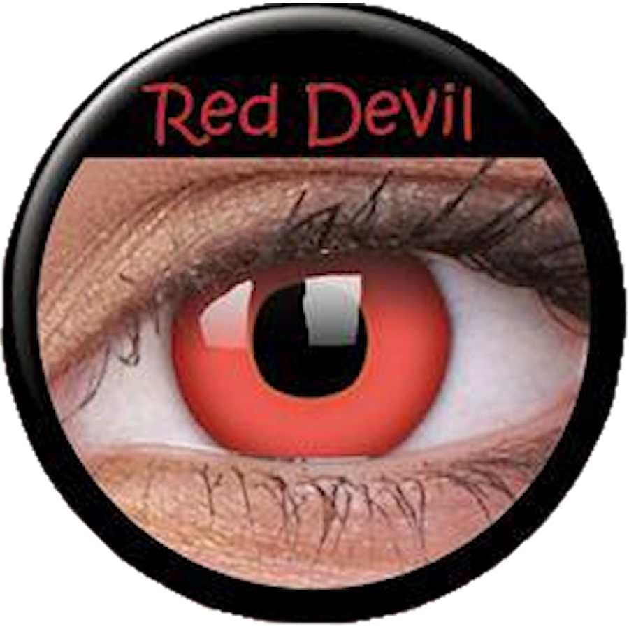 Färgade linser 1-vecka red devil