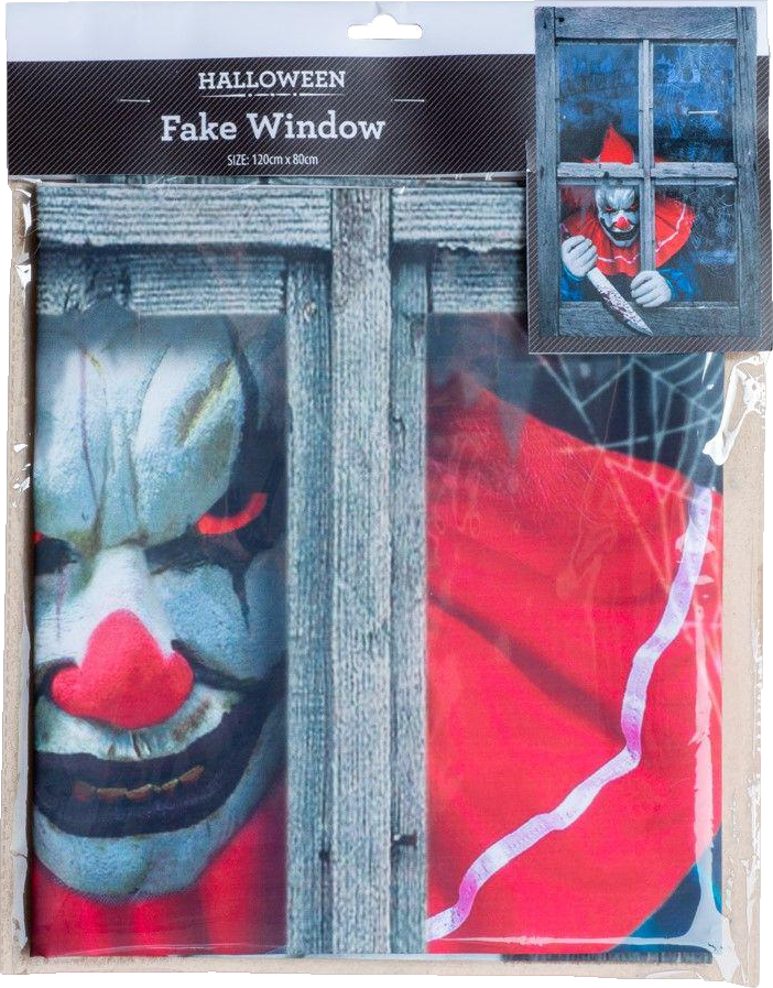 Vindusdekorasjon klovn