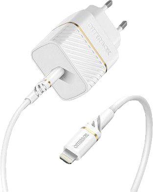 Otterbox USB-C 20W Veggladdere + USB C-Lightning Ladekabel 1m