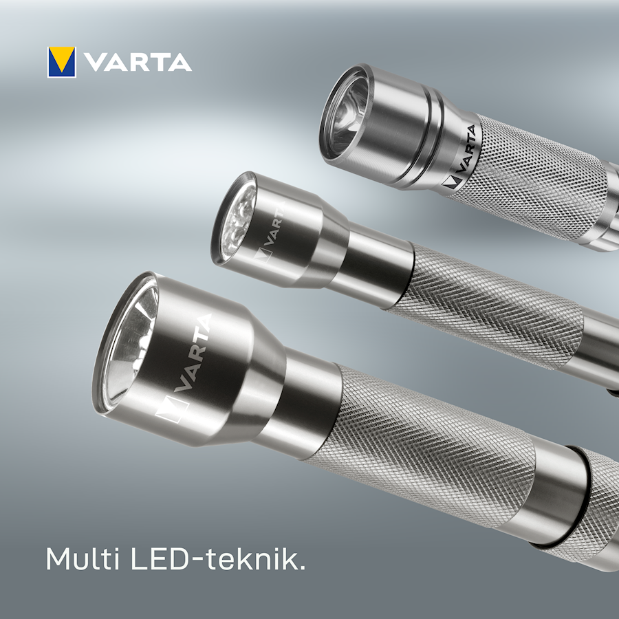 VARTA Aluminium Light F20 2C med batteri