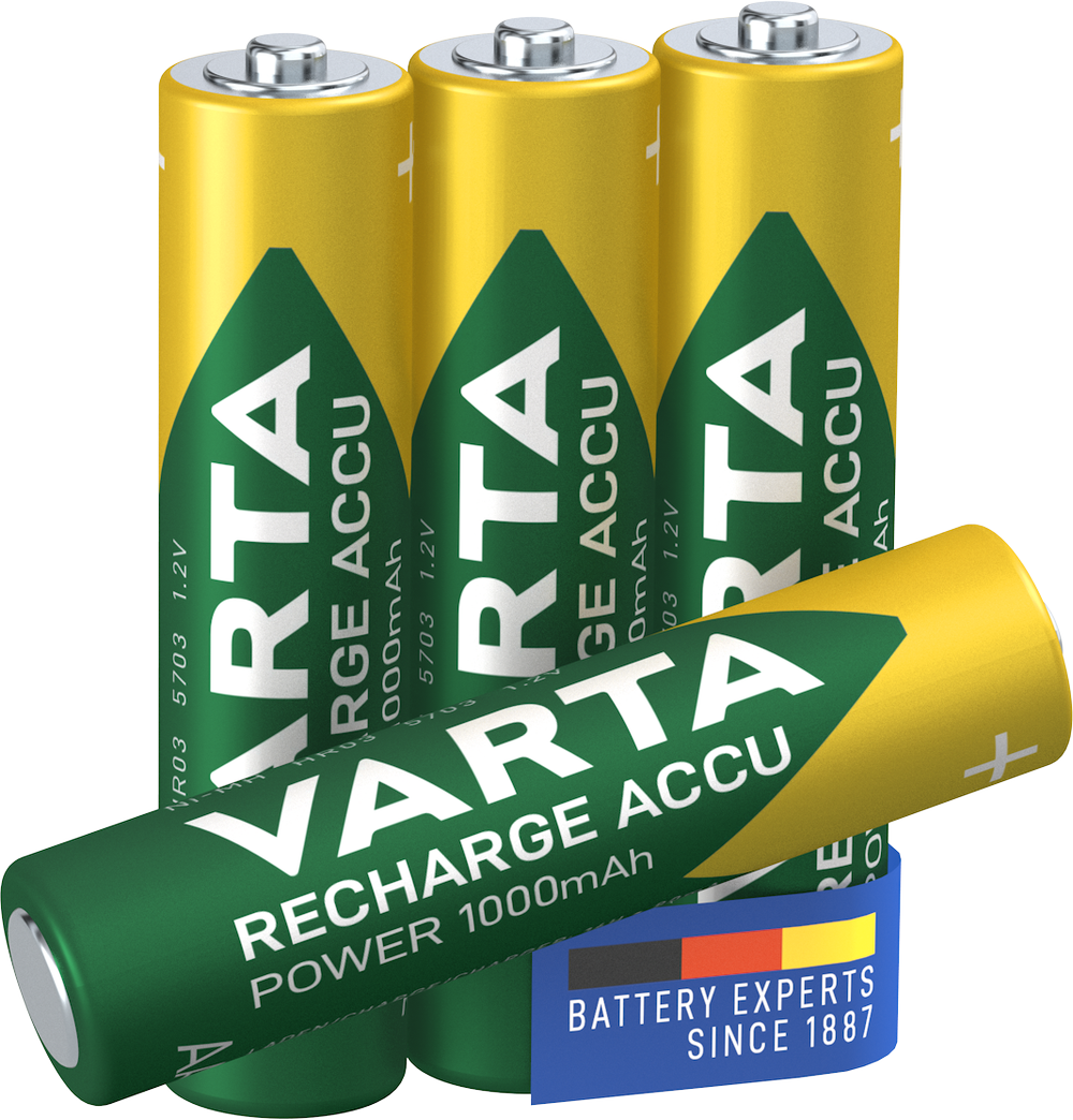 VARTA RECH.ACCU Power AAA 1000mAh-batteri 4-pakk