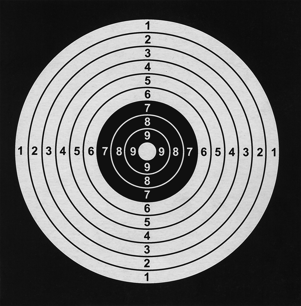 100 blinkskiver 10-ringet for snikskyting