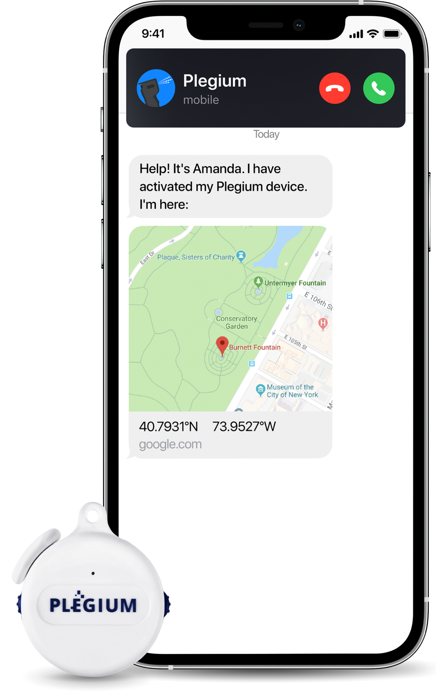 Plegium Smart Nødalarmknapp med tekstilfeste