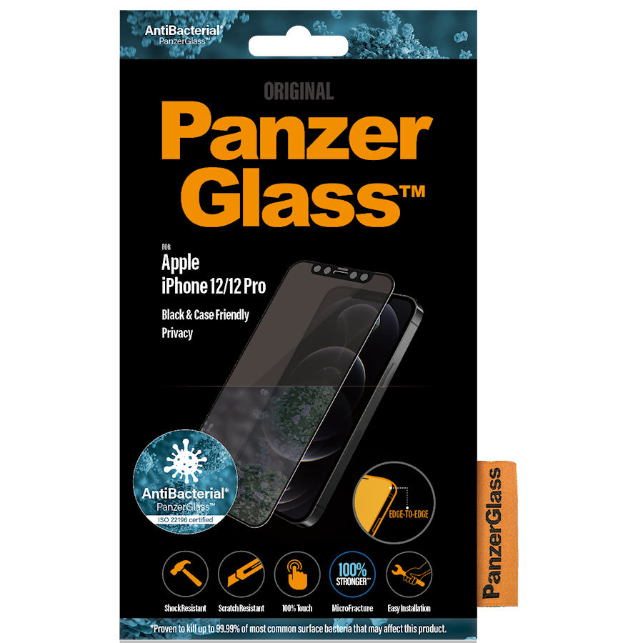 PanzerGlass kant-til-kant integritetsglass iPhone 12/12 Pro