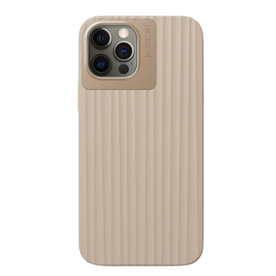 Nudient Bold iPhone 12/12 Pro linen beige mobilskal