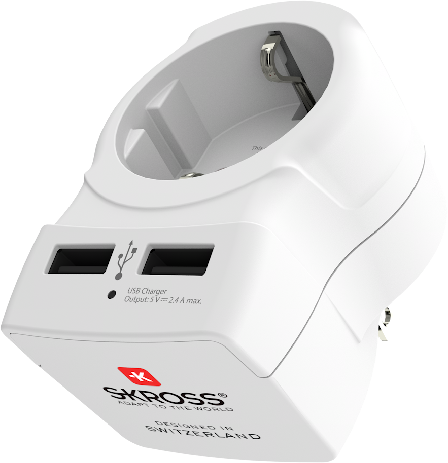 SKROSS reiseadapter Europa til USA USB
