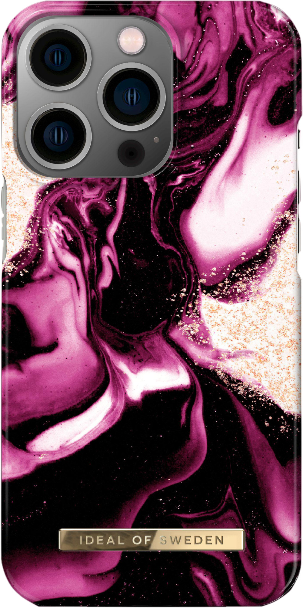 iDeal of Sweden iPhone 13 Pro mobildeksel golden ruby marble