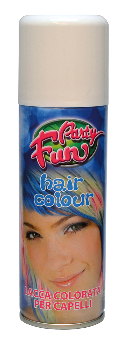 Maskerade hårspray hvit