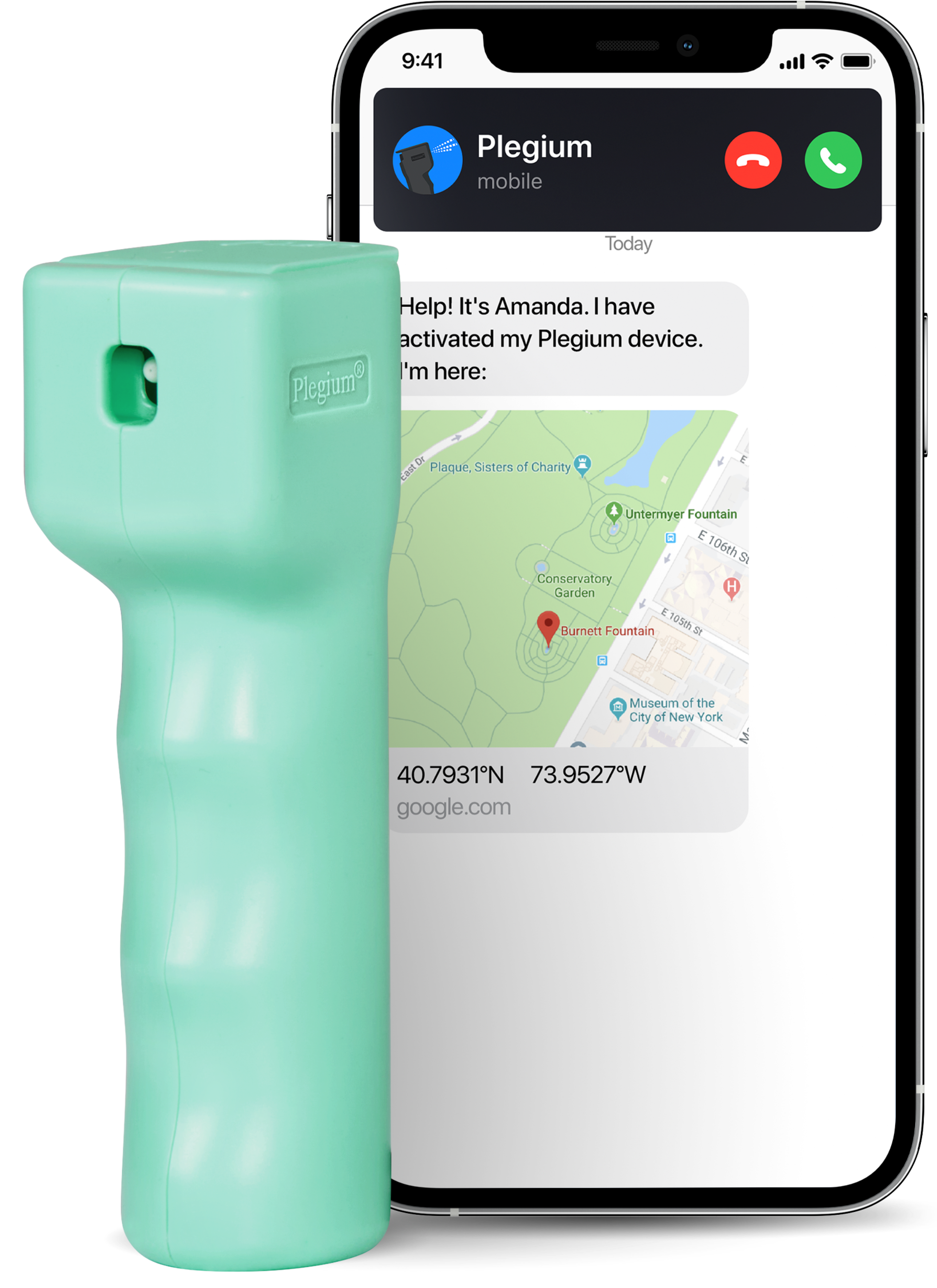 Plegium Smart 3-i-1 Selvforsvarsspray  Mintgrønn