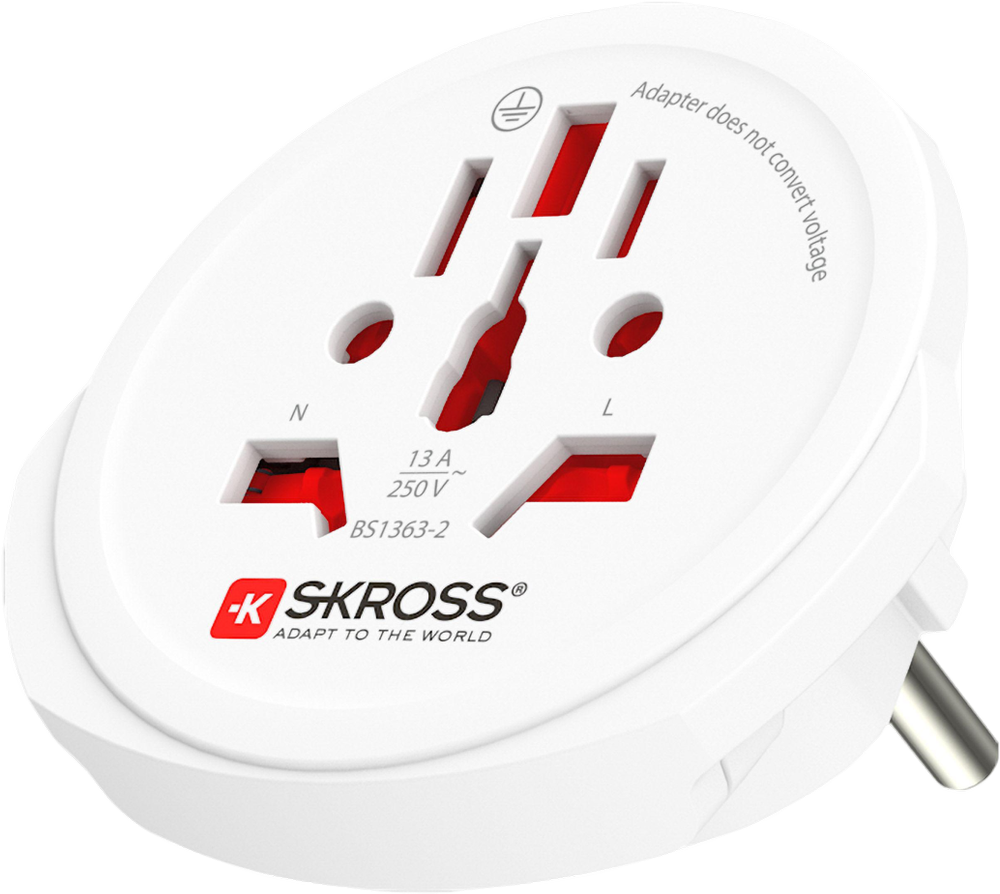 SKROSS reiseadapter verden til Europa