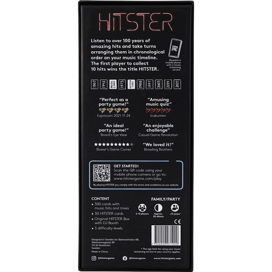 Hitster Music Card Game (ENG)