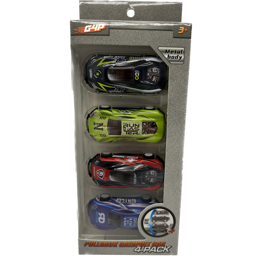 Gear4Play Pullback Catapult Car 4-pack
