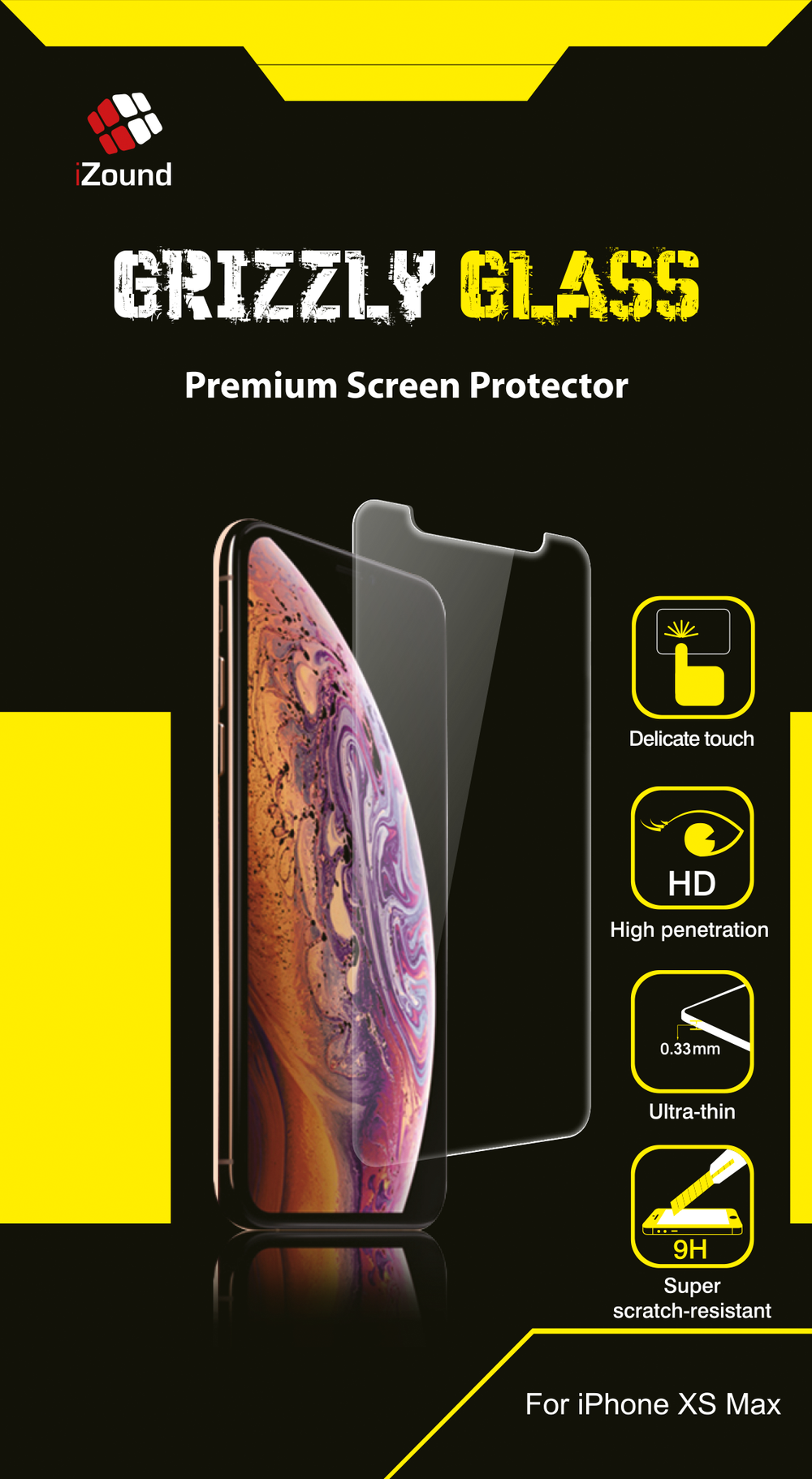 Skjermbeskyttelse i ekte glass til iPhone XS Max/11 Pro Max