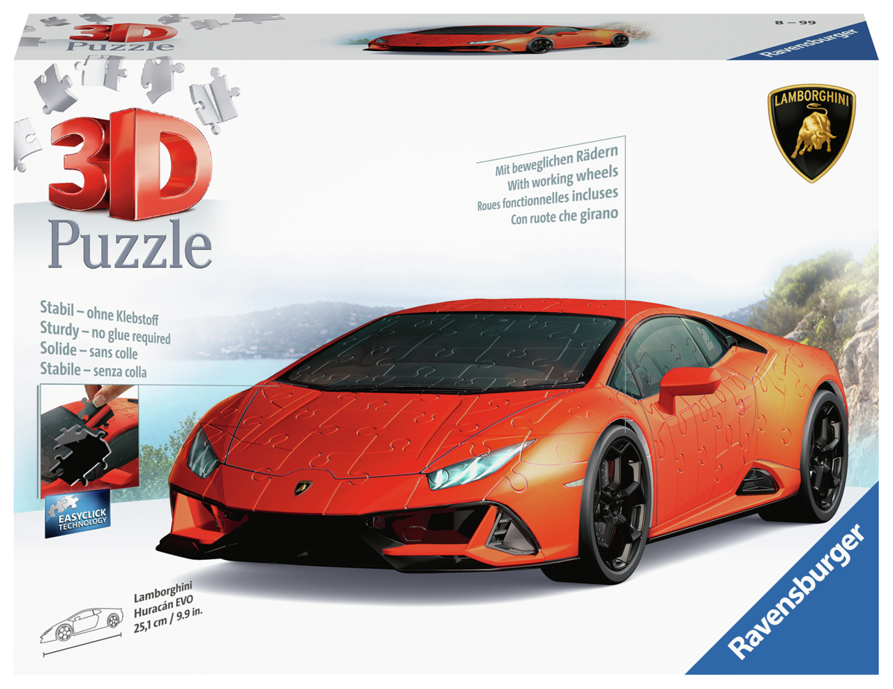 Ravensburger Lamborghini Huracan Evo 3D-puslespill 108 biter