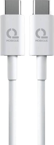 Mobique ladekabel USB-C til USB-C 1m hvit
