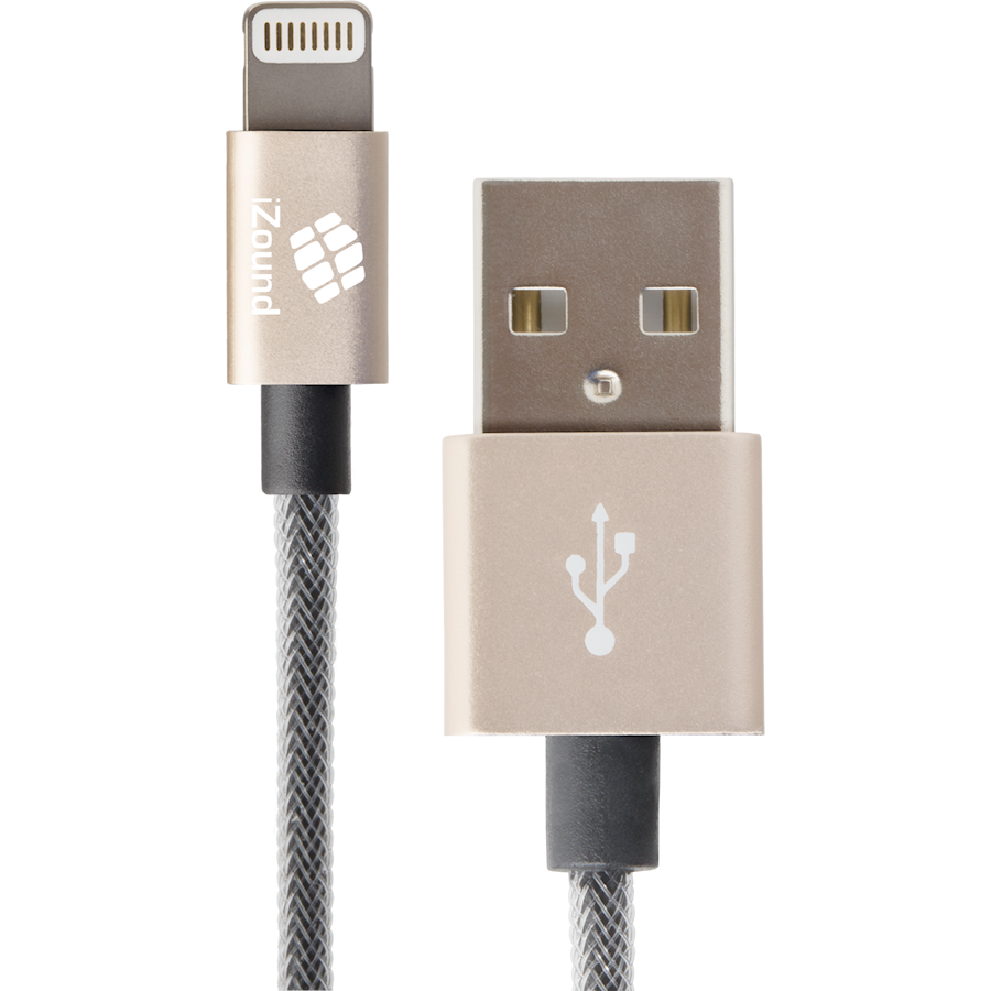 iZound Lightning USB Cable Aluminium Gold