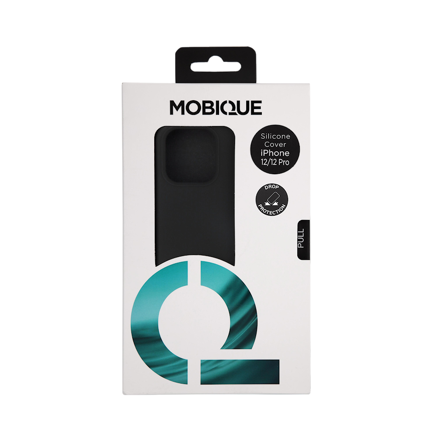Mobique iPhone 12/12 Peo svart silikondeksel