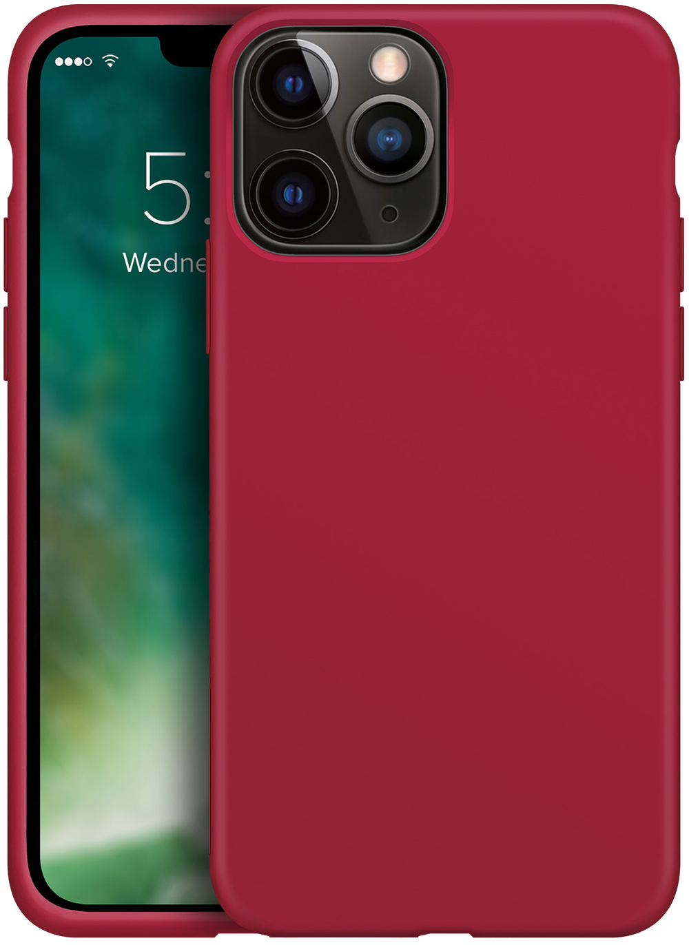 XQISIT Silicone Case iPhone 13 Pro mobildeksel rød