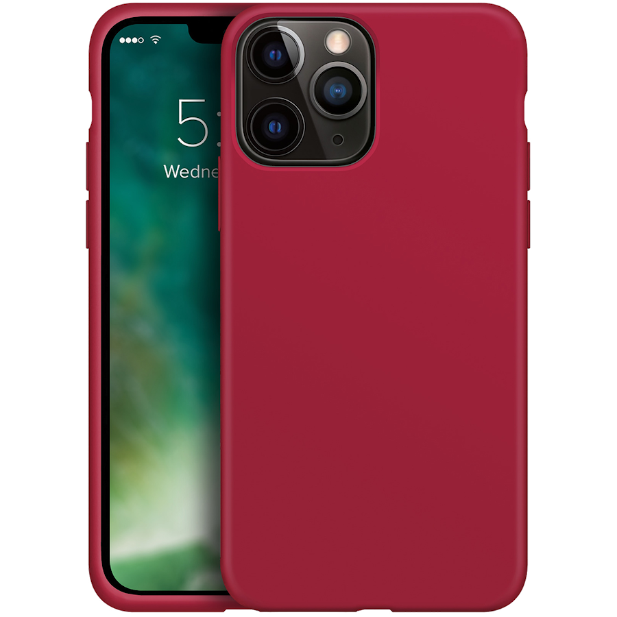 XQISIT Silicone Case iPhone 13 Pro mobilskal röd