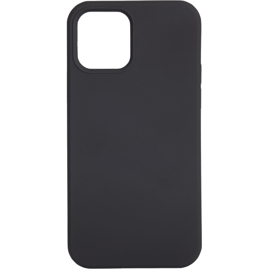Mobique iPhone 12/12 Pro svart silikonskal