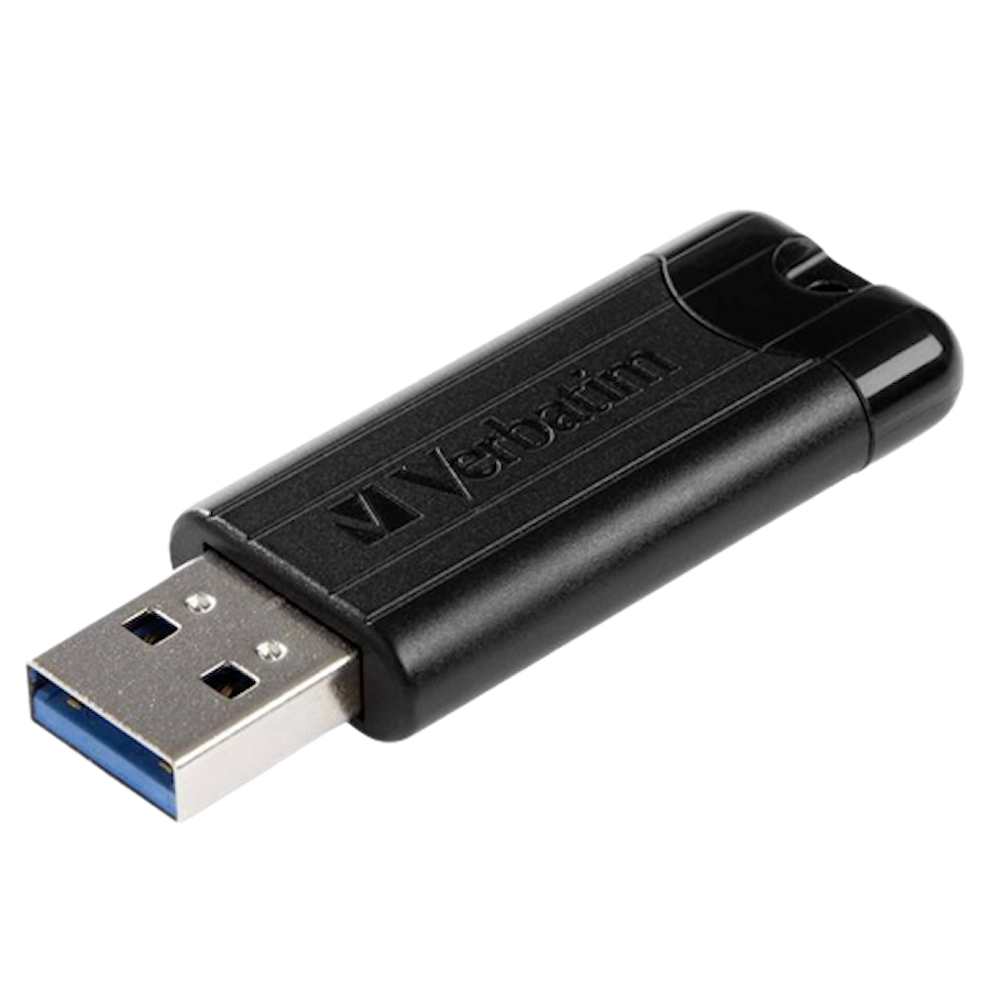 Verbatim PinStripe USB-minne 3.0 64 GB svart