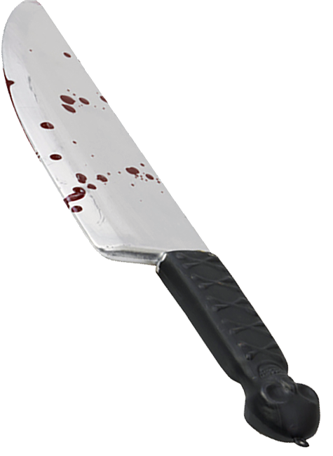 Kniv med blodspetter