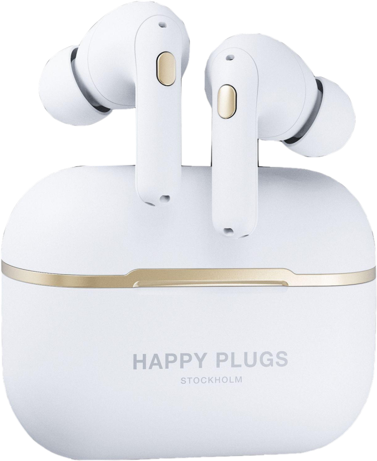 Happy Plugs Air 1 Zen trådløse in-ear ørepropper hvit