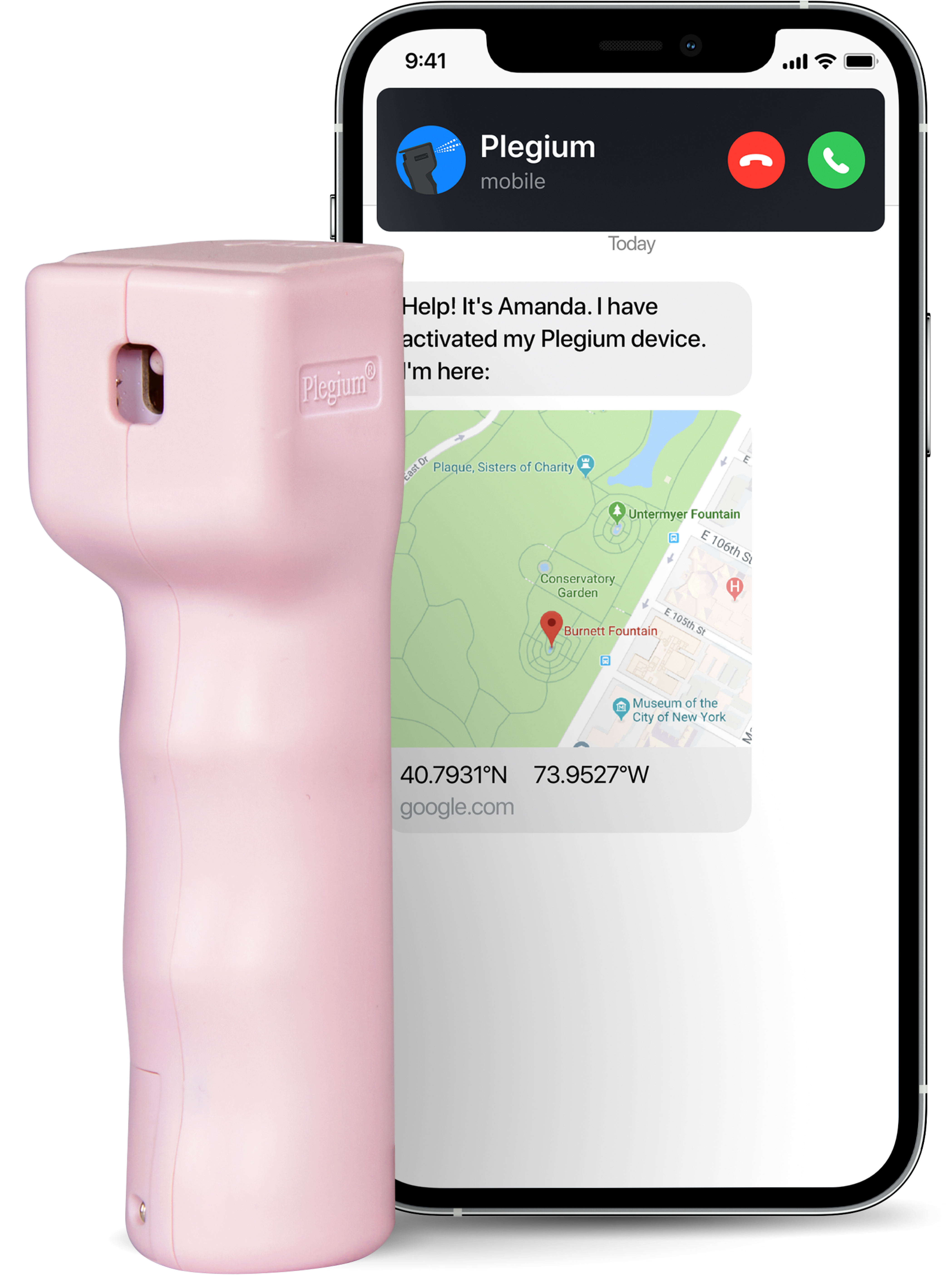 Plegium Smart 3-i-1 Selvforsvarsspray Rosa