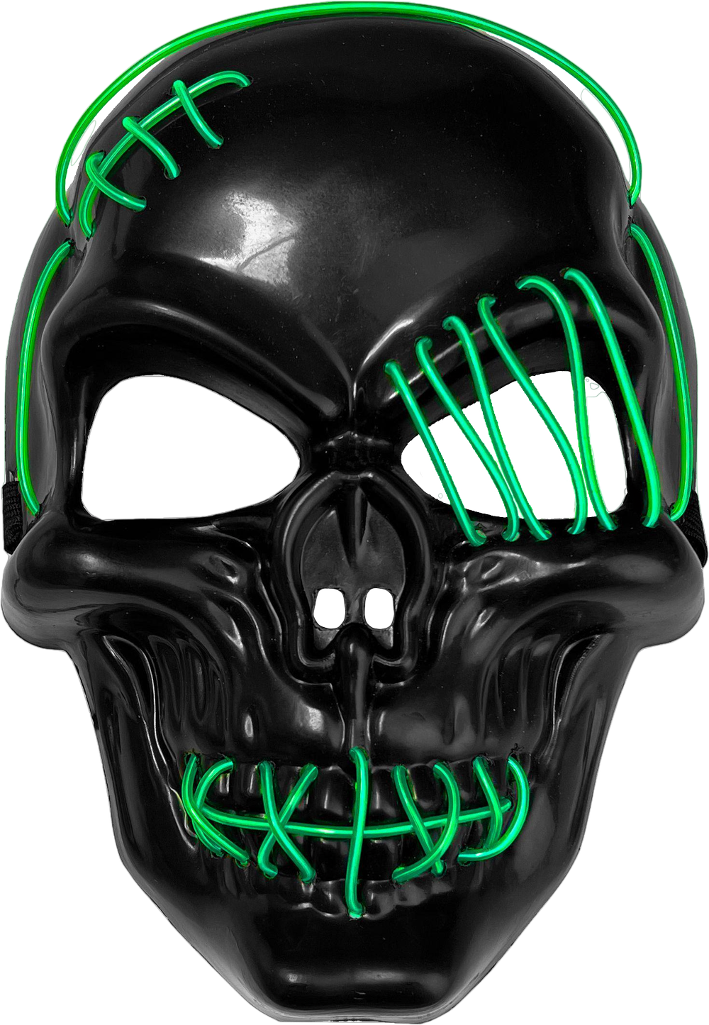 LED-maske hodeskalle grønn